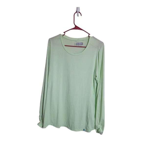 Simms Tops - SIMMS Shirt Women L Green Insect Shield Fishing Athleisure Gorpcore Training